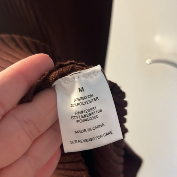 Pink Rose Brown ribbed sweater dress size M - Picture 5 of 6